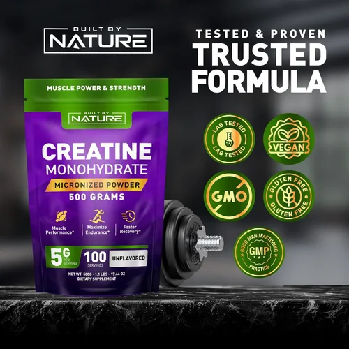 Miniatura 9 de Monohidrato de creatina en polvo, creatina micronizada para hombres y mujeres, suplemento de creatina monohidrato puro, fuerza muscular, rendimiento