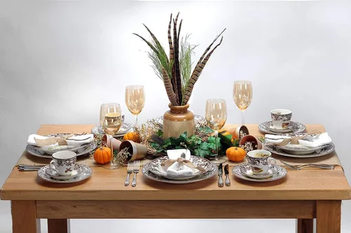 Miniatura 2 de Spode Woodland Mallard and Codorniz - Plato rectangular con mango Plato para hornear de 12 pulgadas para lasaña, pastel de pastor y platos de cena