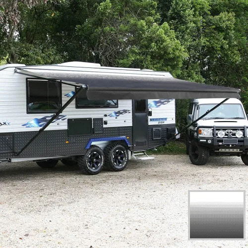 Suncode Toldo de vinilo de alta calidad para autocaravana, 16 pies, pantalla de repuesto para toldo de cámper, color negro desteñido Descoloramiento