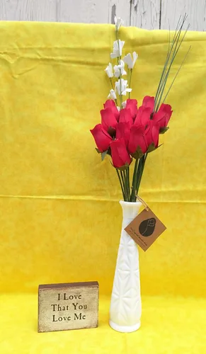 Miniatura 2 de Ramos originales de rosas de madera en 1, 2, o 3 docenas, Madera de abedul, Todo rojo, 1 Docena