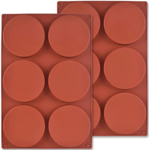 Newk Moldes redondos de silicona para tartas, moldes de silicona de 4 pulgadas para hornear pasteles, posavasos de resina, pastel de huevos, jabón