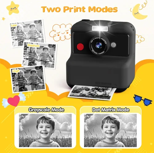Miniatura 3 de Cámara de impresión instantánea para niños, cámara de impresión instantánea UHD de 48MP/2.5K, regalos de cumpleaños de Navidad para niñas y niños