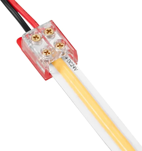 Miniatura 8 de Threetwofour Paquete de 15 conectores de tira de luz LED de un solo color, conector de tira LED sin soldadura, 0.315 in, 2 pines, tira de conector