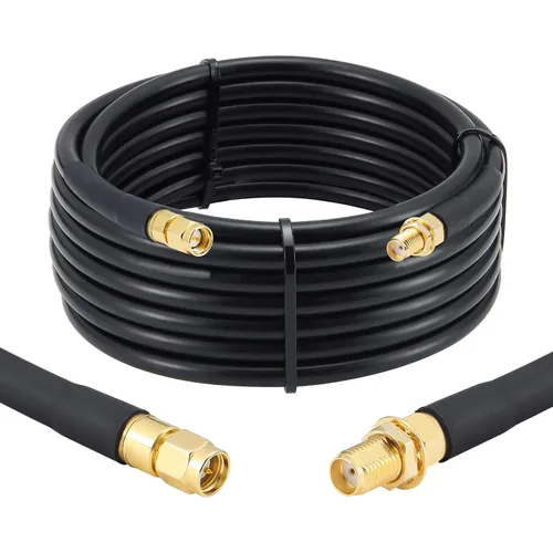 Miniatura 10 de XRDS -RF Cable SMA de 1 pie, cable de extensión SMA con conector SMA macho a SMA hembra de 50 ohmios KMR240 cable coaxial SMA de baja pérdida