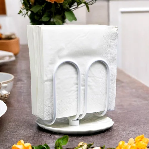 Miniatura 8 de VROOMIUM Servilletero para Mesa, Limpieza Sin Esfuerzo con Base de Cerámica, Peso de 1 lb, Servilleteros Negros para Servilletas de Papel