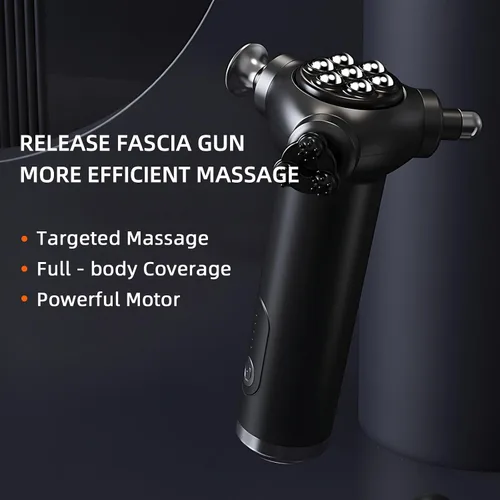Miniatura 2 de Masajeador de terapia de liberación rápida 2025 - Pistola de masaje de tejido profundo de mano, cuentas giratorias de 360°, masajeador muscular
