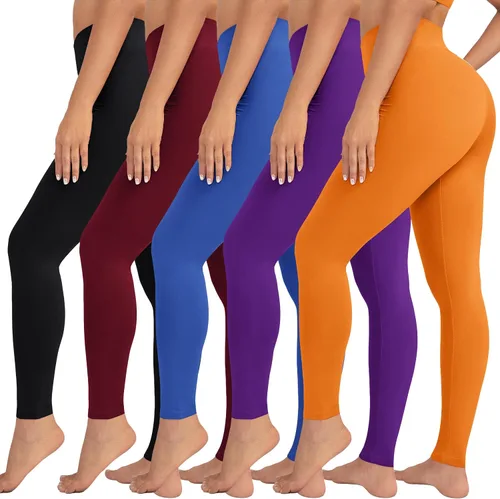 Miniatura 19 de VALANDY Leggings de cintura alta para mujer, elásticos, control de abdomen, entrenamiento, correr, yoga, pantalones, tallas regulares y grandes
