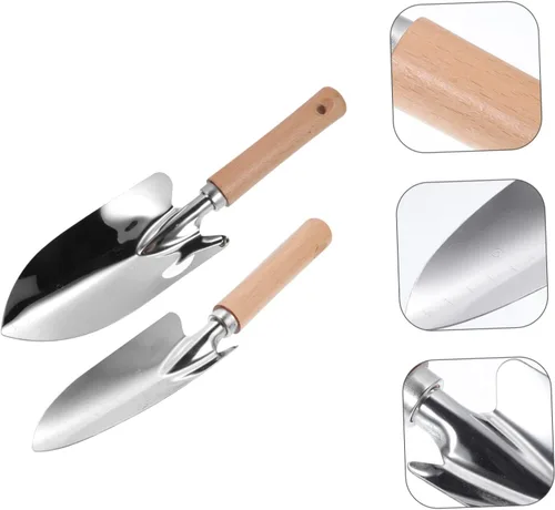 Miniatura 2 de Balacoo Juego de herramientas de mano de jardín ergonómico 2pcs pala de acero inoxidable para jardinería al aire libre e