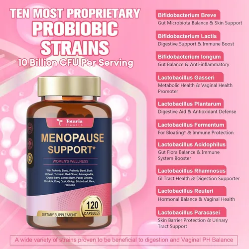 Miniatura 3 de Suplementos de menopausia 40 en 1 para mujeres, multibeneficio y cohosh negro completo para sofocos, sudores nocturnos y equilibrio hormonal