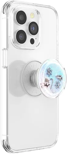 Miniatura 2 de PopSockets Agarre adhesivo para teléfono, soporte, soporte para teléfono, Navidad - Tidepool Snowed In Nevado