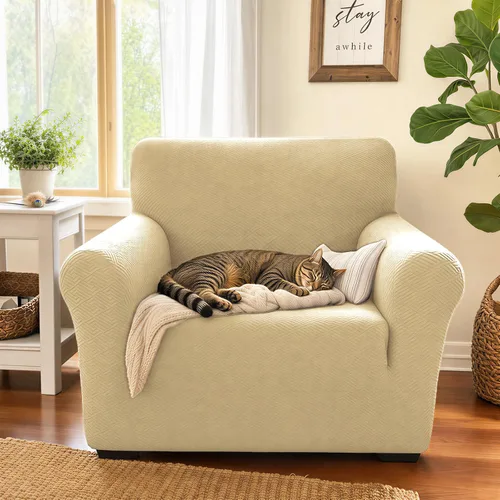 Miniatura 3 de XINEAGE Fundas elásticas nuevas para sillón 2025, 1 pieza, protector para silla de sala de estar, funda gruesa y suave con parte inferior elástica