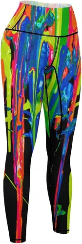 Miniatura 8 de Rainbow Watercolor Workout Leggings for Women High Waisted Tummy Control Yoga Pants