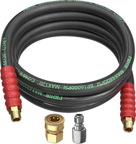 Miniatura 14 de POHIR Manguera de látigo para lavadora a presión de 3/8 pulgadas de 2 pies, manguera de conector de carrete de manguera corta para lavado a presión