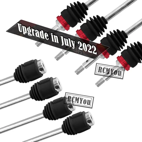 Miniatura 7 de RC Upgrades Pieza para 1/10 T-Maxx/Revo/E-Maxx (primera generación), ejes de eje de transmisión delantero trasero #45 de acero #45, piezas de Negro