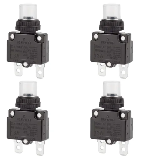 Miniatura 11 de Interruptores de circuito de 3 amperios, protector de interruptor de sobrecarga térmica serie 88 Restablecimiento manual del botón con terminales