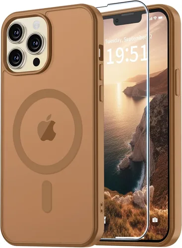 Miniatura 96 de vnnink para iPhone 12 y iPhone 12 Pro, funda de teléfono celular translúcida con protección contra caídas de grado militar, mate magnética