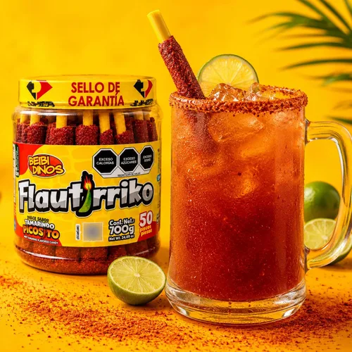 Miniatura 8 de Flautirriko Tarugos Tamarindo Candy Sticks 50 piezas 19.40 oz Always Fresh