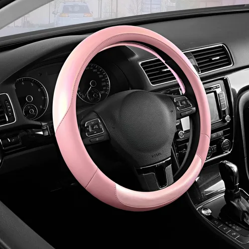 Miniatura 11 de Road Comforts Funda para Volante – Funda para Volante de Cuero Transpirable, Agarre Antideslizante, Ajuste Universal de 14.5" a 15", Resistente al