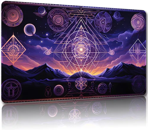 Miniatura 31 de Tapete de juego para MTG con bolsas de almacenamiento gratis, tapete de juego de 24 x 14 pulgadas TCG y alfombrillas de juego de mesa para tarjetas