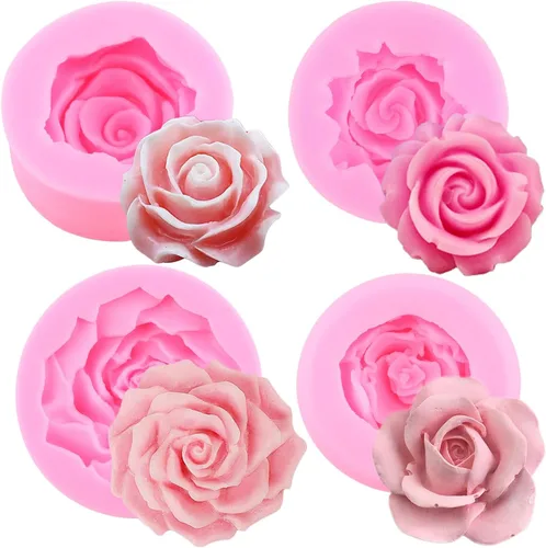 Miniatura 16 de Zixiang Bloom - Molde de silicona con diseño de flores de rosas 3D, para decoración de pasteles, jabón, velas, caramelos, chocolate, polimérico