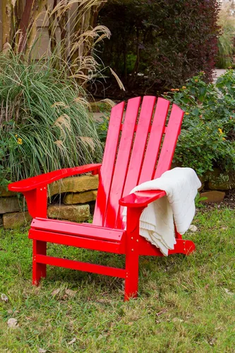 Miniatura 6 de Leigh Country, silla de jardín de tablas de madera., Adirondack, Rojo