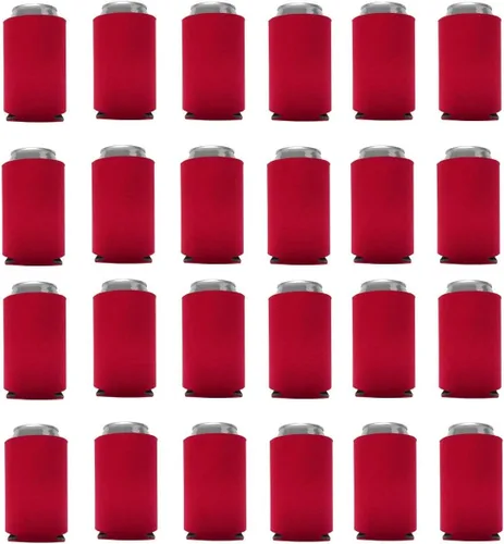 Miniatura 4 de Fundas enfriadoras de latas de espuma de poliéster en blanco (12, color rubor)