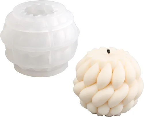 Miniatura 8 de BOOWAN NICOLE Molde de silicona para velas para hacer velas, moldes de fundición de resina epoxi, velas de aromaterapia, cera, jabones, arcilla