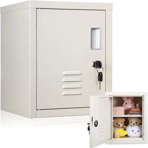 Suzile Gabinete de Almacenamiento con Cerradura de Metal Gabinete de Almacenamiento de Acero con Cerradura Organizador Casilleros para Empleados