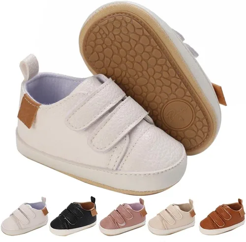 Zapatos de lona y mezclilla con diseño de estrella para bebé - Tenis con suela suave antideslizante y caña alta, ideales para los primeros pasos del