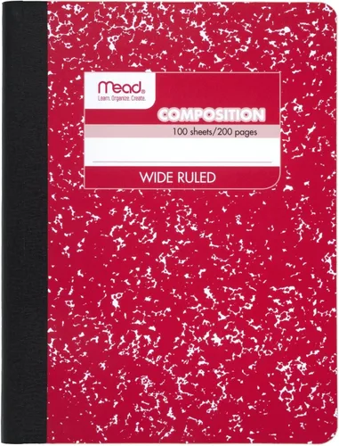 Miniatura 10 de Mead Cuaderno de Composición, Paquete de 12, Papel de Rayas Anchas, 7-1/2" x 9-3/4", 100 Hojas por Cuaderno de Composición, Los Colores Pueden