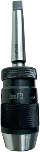 Portabrocas sin llave MT2 Morse cónico, 1/32"-1/2" (0.039 in-0.512 in) para taladros portátiles, taladros de banco, fresadoras, tornos, etc.