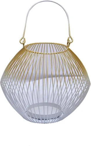 Miniatura 12 de Decozen Farol colgante para velas – Portavelas decorativo pequeño de metal negro para decoración del hogar, patio, comedor, sala de estar