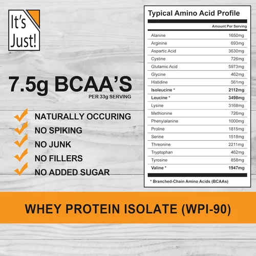 Miniatura 3 de It's Just! - Aislado de proteína de suero de leche, alimentado con pasto ultra premium, sin sabor, fabricado en Estados Unidos, puro 90%
