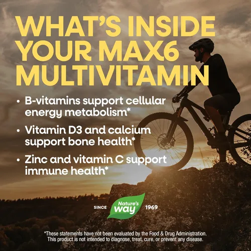 Miniatura 7 de Nature's Way ¡Alive! Max6 Potency - Multivitamínico completo para adultos, sin hierro añadido, vitaminas antioxidantes A, C, E, vitaminas B