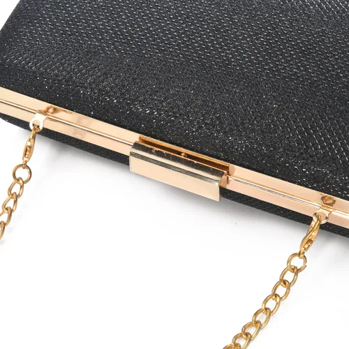 Miniatura 4 de Bolso de mano de noche con purpurina brillante para boda, fiesta de graduación, elegante bolso cruzado de hombro