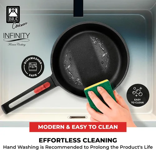 Miniatura 6 de BRA COOKWARE Infinity - Cacerola antiadherente con tapa de vidrio, olla de 6.3 pulgadas y 1.2 cuartos de galón de profundidad, olla de sopa sin