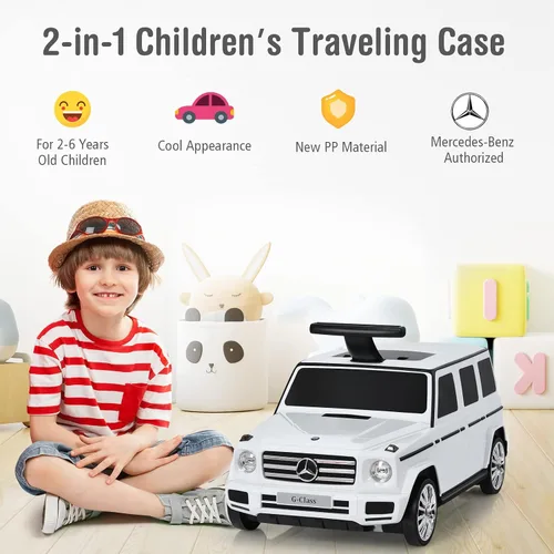 Miniatura 8 de Costzon Equipaje rodante para niños equipaje de viaje 2 en 1 para niños juguete de montar pies a suelo para niños pequeños automóvil deslizante