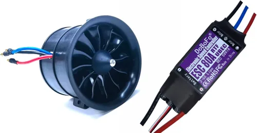 Miniatura 11 de EDF 2.756 in pro CCW 6S 2100KV 12 aspas 25.2V ventilador eléctrico conducido, Hobby RC Jet Engine Hélice, Piezas de coche RC Motor de alta velocidad