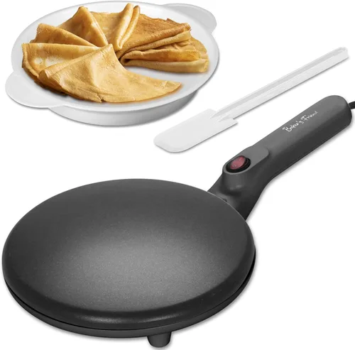 Miniatura 9 de Baker's Friend Crepera Instantánea con Mango, Máquina Eléctrica para Hacer Crepas, Crepera Eléctrica, Superficie de Cocción Antiadherente de 8