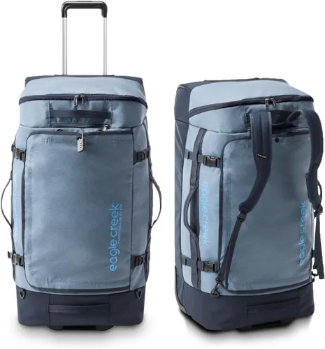 Eagle Creek Cargo Hauler XT - Bolsa de lona con ruedas, asa telescópica y correas de mochila plegables, tapa en U con cerradura y bolsillo de acceso