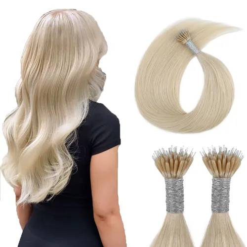 Miniatura 9 de ABH AMAZINGBEAUTY HAIR Extensiones de cabello rizado liso para mujeres negras con punta en I, cabello humano, punta en I, Remy, 50 mechones, punta