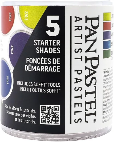 PanPastel Pasteles de Artista por GOLDEN, Juego de Tonos Iniciales, 5 Colores, Pasteles Profesionales de Artista, Formato Único de Pan (tipo torta)