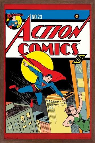 Miniatura 15 de Trends International DC Comics - Póster de pared de Superman - Action Comics 23, 22.375 x 34 pulgadas, versión premium sin marco