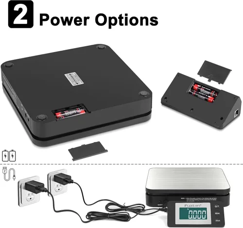 Miniatura 6 de Fuzion Báscula de envío: báscula postal inalámbrica de 110 libras x 0.1 oz, pantalla LCD grande, 5 unidades, báscula digital para paquetes, opciones