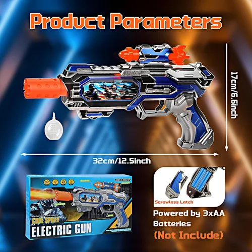 Miniatura 5 de Pistola de Juguete Luminosa con Efectos de Sonido y Pantalla Deslizante Giratoria, Pistolas de Juguete para Niños de 3 4 5 6 7 Años para Juego