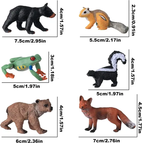 Miniatura 2 de JOKFEICE Figuras de animales pequeños para niños, 16 figuras realistas de animales del bosque, figuras de criaturas del bosque, juguetes educativos
