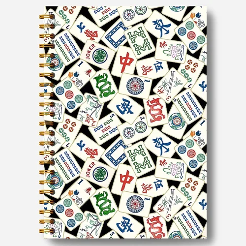 Miniatura 7 de Mahjong Friendship Notebook, Mahjong Gifts for Women Journal, Gifts for Mahjong Players Journal, Mahjong Hardcover Spiral Notebooks 5.5x8.3 Inch