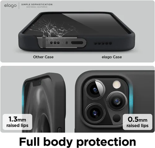 Miniatura 7 de elago Funda magnética compatible con MagSafe y iPhone 13 Pro de 6.1 pulgadas, imanes integrados, silicona líquida, funda protectora, compatible