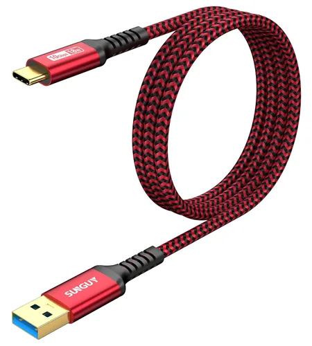 Miniatura 14 de SUNGUY Cable USB C para Android Auto de 10 Gbps, 1.5 pies 3A USB 3.1 Gen 2, carga rápida y transferencia de datos, cable USB C CarPlay, compatible