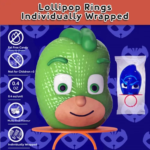 Miniatura 3 de PJ Masks - Juego de 15 anillos de piruleta para niños, para máscaras de pijama, suministros de fiesta de cumpleaños y máscara de pijama